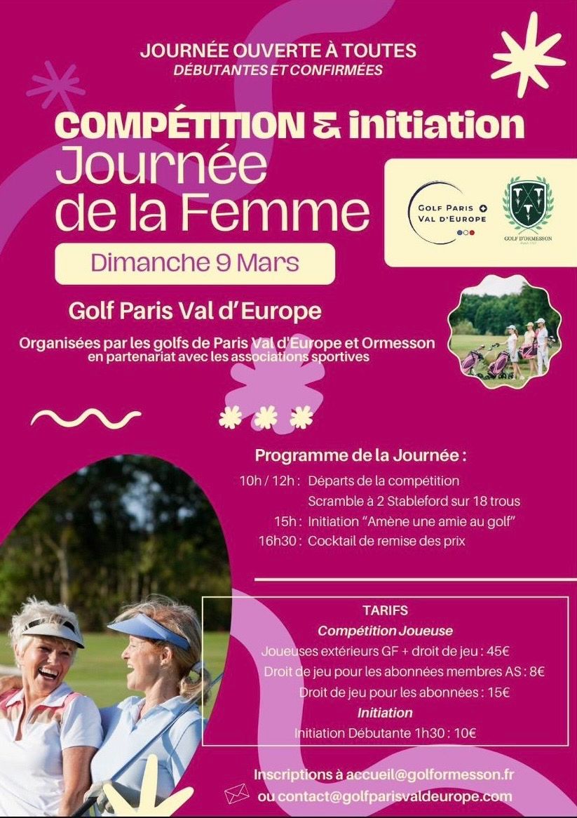 JOURNEE DE LA FEMME AU GOLF PARIS VAL D'EUROPE