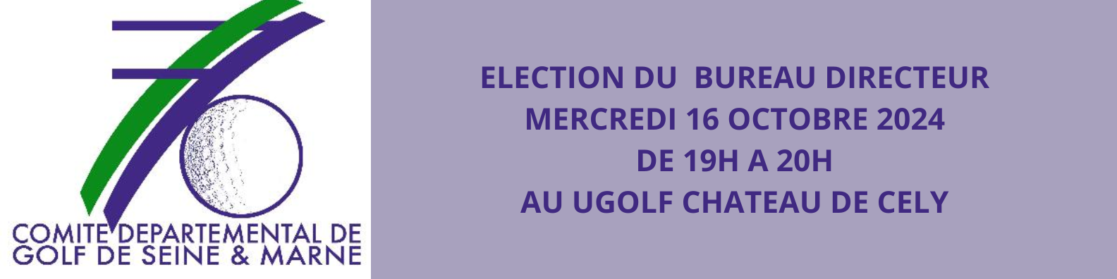 ELECTION BUREAU DIRECTEUR DU CDGOLF77